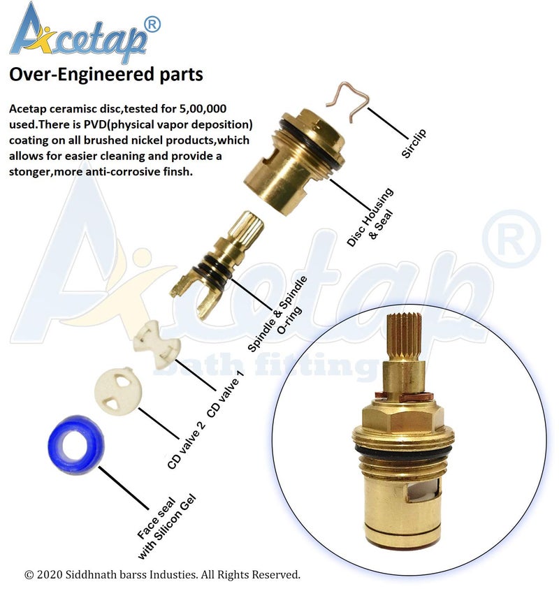 Acetap Brass Bib Cock Aqua Series With Brass Wall Flange Chrome Plated - Image 4