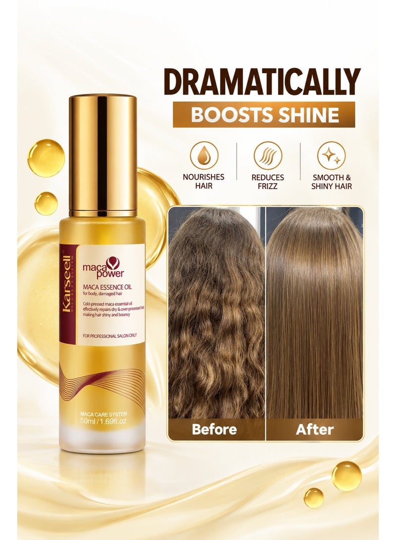 Karseell Maca Power Collagen Hair Repair & Nourishing Set – Hair Treatment 500ml + Argan Oil 50ml - Image 3