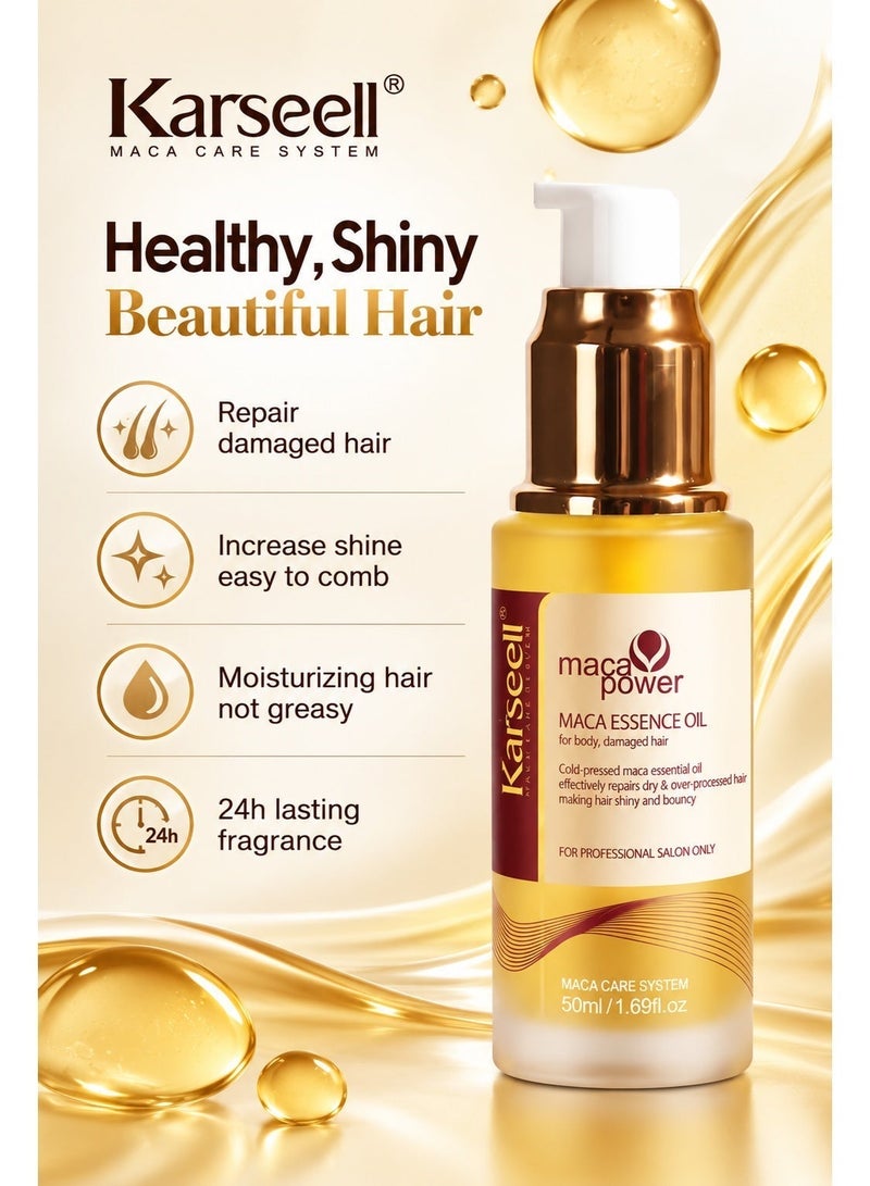 Karseell Maca Power Collagen Hair Repair & Nourishing Set – Hair Treatment 500ml + Argan Oil 50ml - Image 5