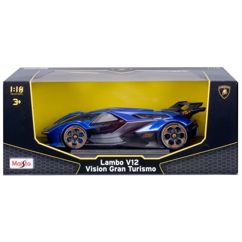 Maisto - Lamborghini V12 Vision Gran Turismo 1/18 Diecast Model - Blue - 36454 - Image 4