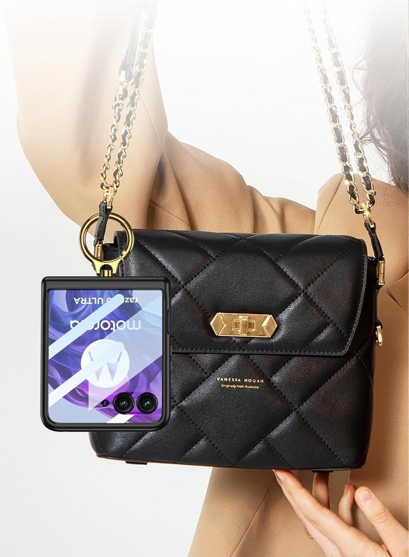 general Motorola Razr 50 2024 Case with Hinge Protection Build-in Screen Protector Kickstand Ring Holder Anti-Scratches Hard PC Protective Case for Moto Razr 50 - Image 2