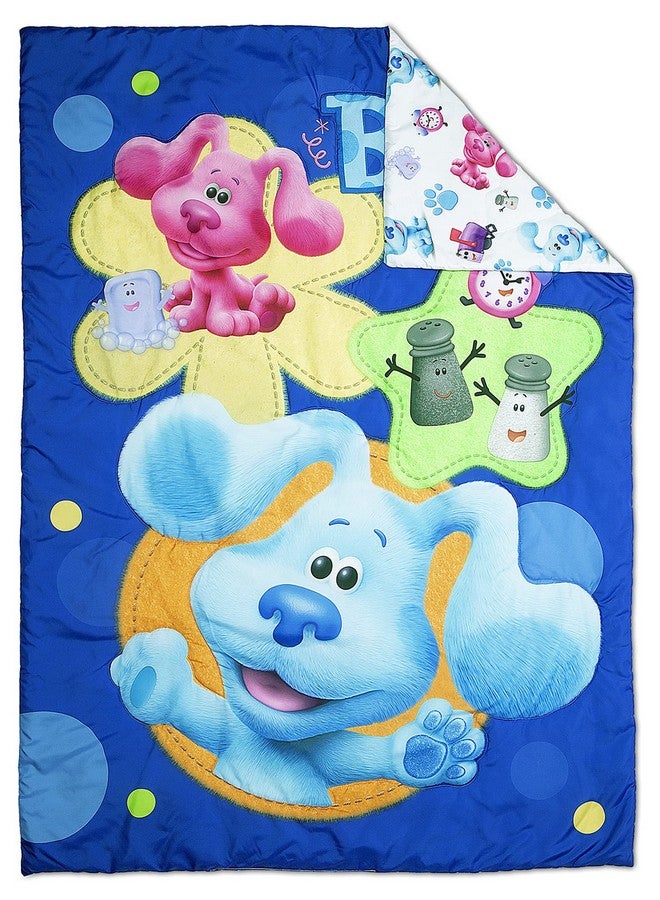 Blue's Clues Blues Clues You Are Smart 4 Piece Toddler Bedding Set - Includes Comforter, Sheet Set - Fitted + Top Sheet + Reversible Pillowcase for Boys And Girls Beds, Blue - Image 3