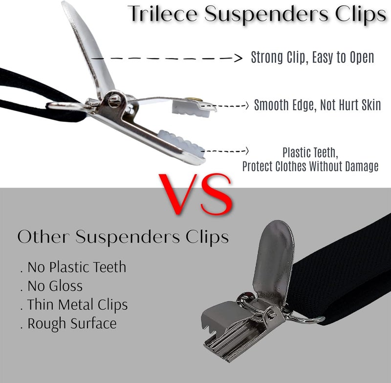 Trilece Men’s Suspenders and Bow Tie Set – Adjustable Y-Back Suspenders with Matching Bow Tie for Weddings and Formal Wear - Image 3