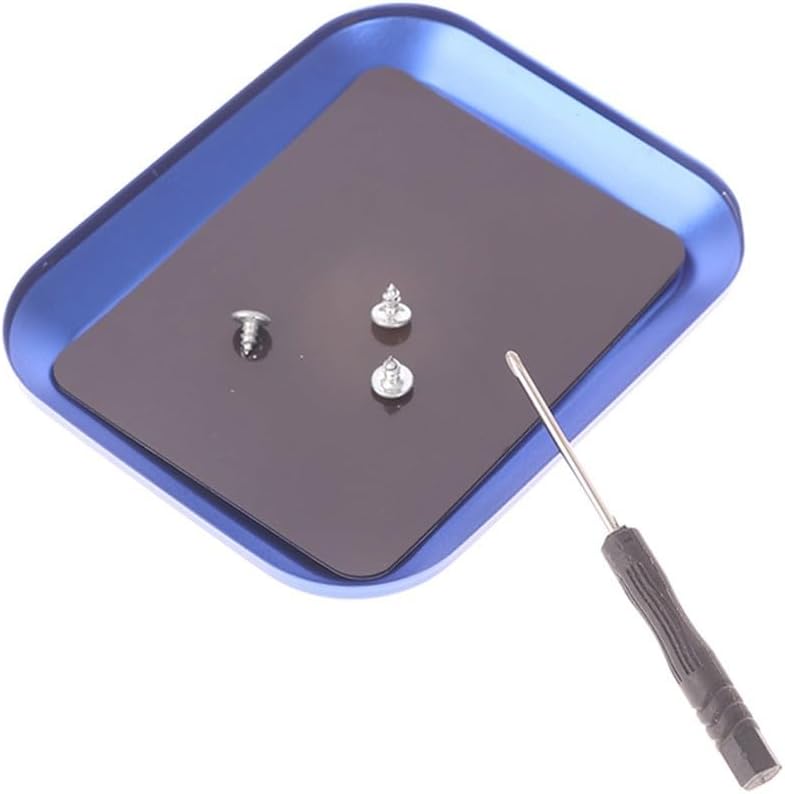 Blue Magnetic Screw Tray Aluminum Alloy Organizer for Nuts Bolts Workshop Automotive Maintenance Phone Repair Tool - Image 4