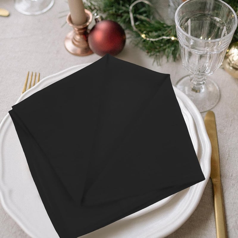 Disposable Black Paper Dinner Napkins 50pcs Thick Hotel Grade Table Napkins for Wedding Party Banquets and Holiday Supplies - Image 5