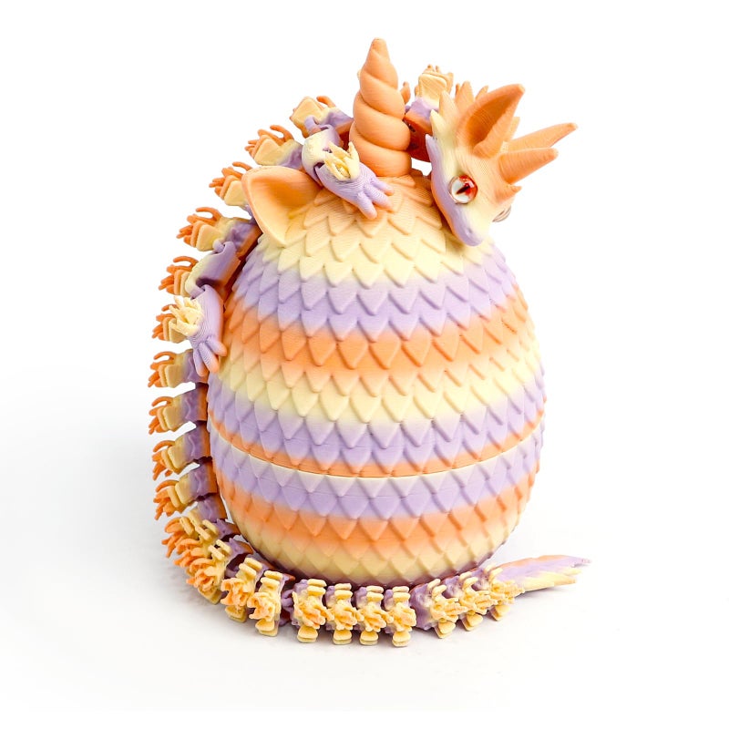 Flavery 3D Printed Unicorn Dragon Egg Unicorn Egg Toys for Boys Girls 3D Printing Gift Toy Desk Executive Pet BirthdayChristmas Easter Basket Stuffers Gift Matte Twilight - Image 3