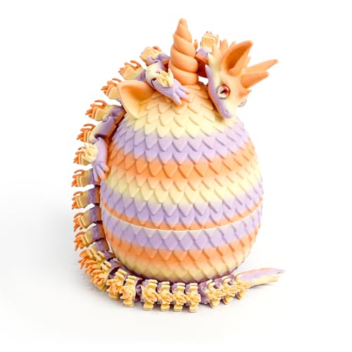 Flavery 3D Printed Unicorn Dragon Egg Unicorn Egg Toys for Boys Girls 3D Printing Gift Toy Desk Executive Pet BirthdayChristmas Easter Basket Stuffers Gift Matte Twilight - Image 1