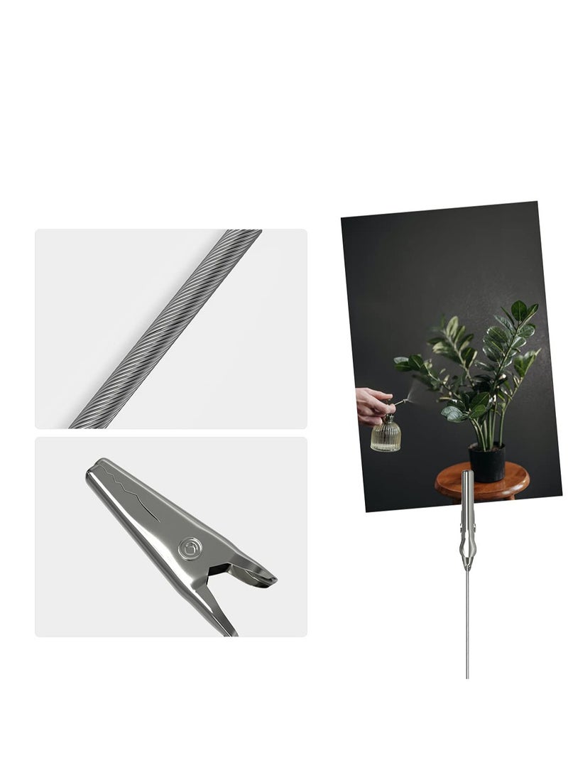 SYOSI Metal Wire Alligator Clips 40 PCS Long-Tailed Alligator Clamp Photo Clip Holder Alligator Clips for Crafts DIY Card Photo Memo Clip Holder - Image 2