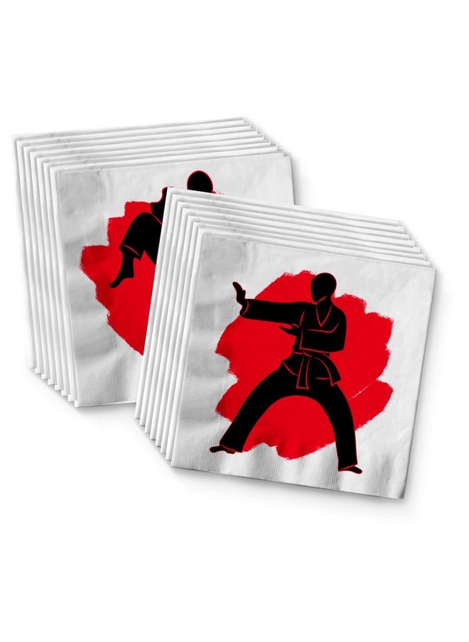 Birthday Galore Karate Birthday Party Supplies Set Plates Napkins Cups Tableware Kit for 16  - Image 4