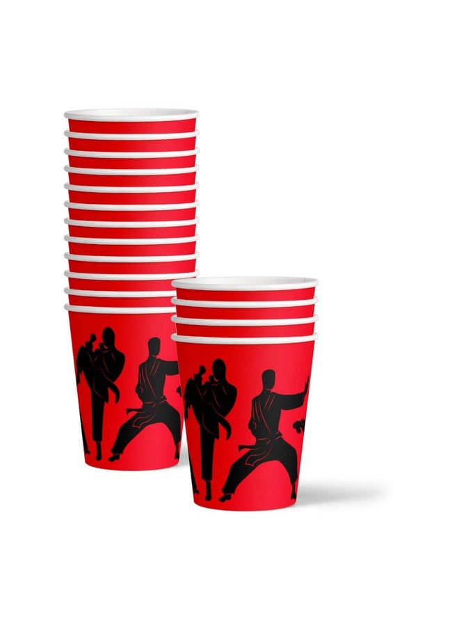 Birthday Galore Karate Birthday Party Supplies Set Plates Napkins Cups Tableware Kit for 16  - Image 3
