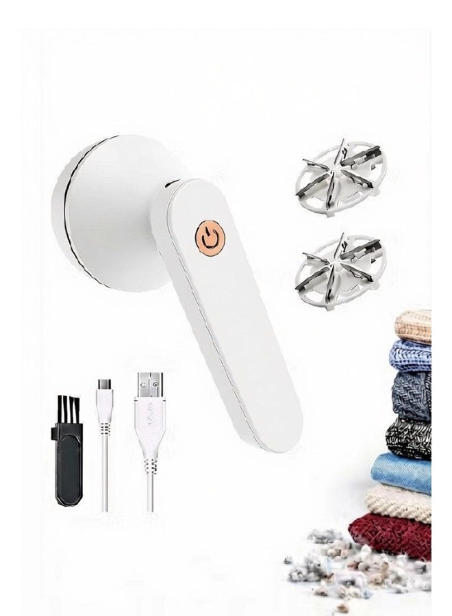 Portable Lint Remover for Clothes – Fabric Shaver with Stainless Steel Blades, Rechargeable Fuzz Remover for Sweaters, Sofa, Blankets & Upholstery - Image 1