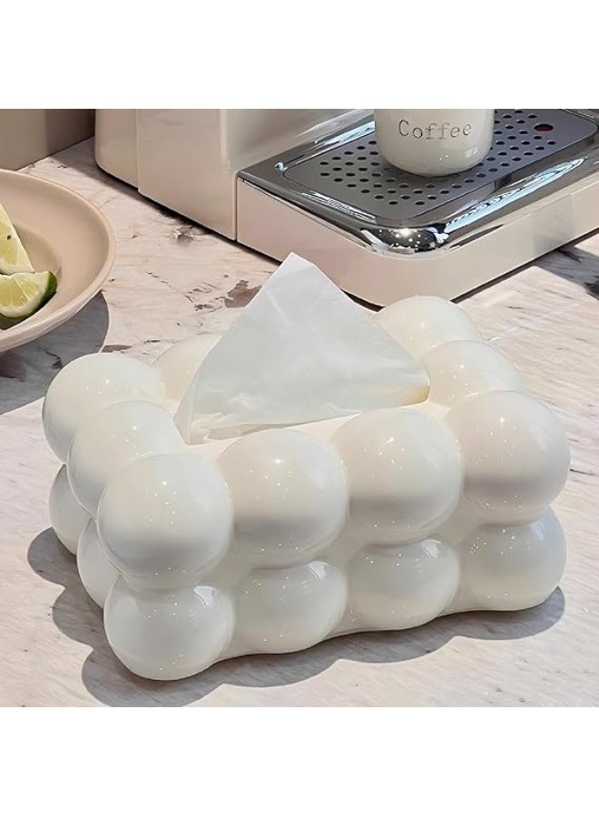 حافظة المناديل البابلز — لمسة أنيقة لترتيب طاولتك في الحفلات، المنزل، المكتب أو المطعم (باللون الأبيض).  ✨ تصميم مبتكر يجمع بين الجمال والعملية، مثالي لتقديم الحلويات أو تنظيم الأدوات الصغيرة بأسلوب عصري يلفت الأنظار. - Image 2