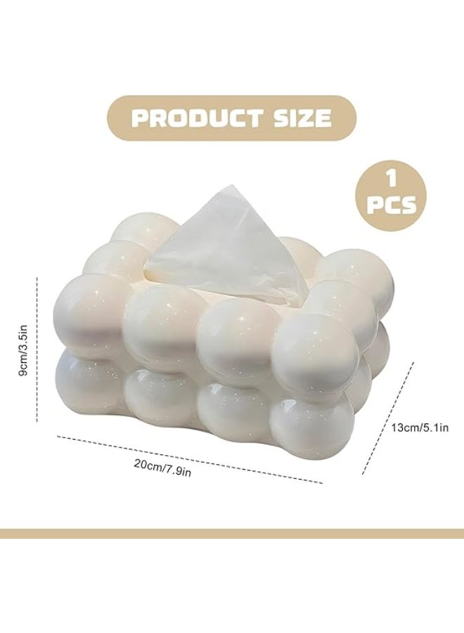 حافظة المناديل البابلز — لمسة أنيقة لترتيب طاولتك في الحفلات، المنزل، المكتب أو المطعم (باللون الأبيض).  ✨ تصميم مبتكر يجمع بين الجمال والعملية، مثالي لتقديم الحلويات أو تنظيم الأدوات الصغيرة بأسلوب عصري يلفت الأنظار. - Image 4