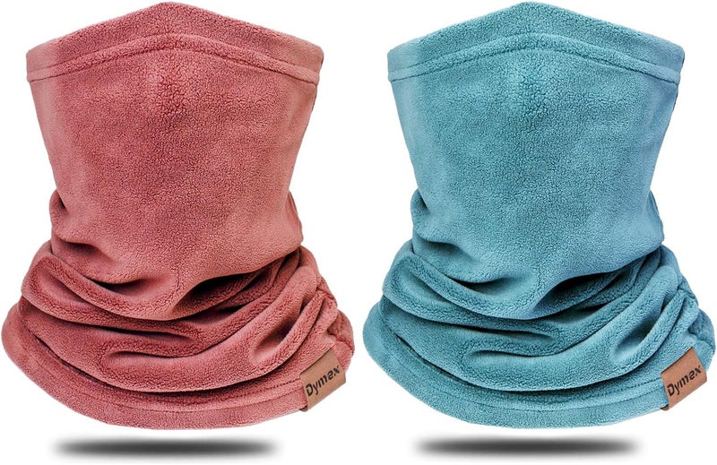 Dymex 2 PCS Kids Neck Warmer Gaiter Winter Fleece Neck Cover Balaclava Windproof Face Cover Mask for Ski Motorcycle - Image 1