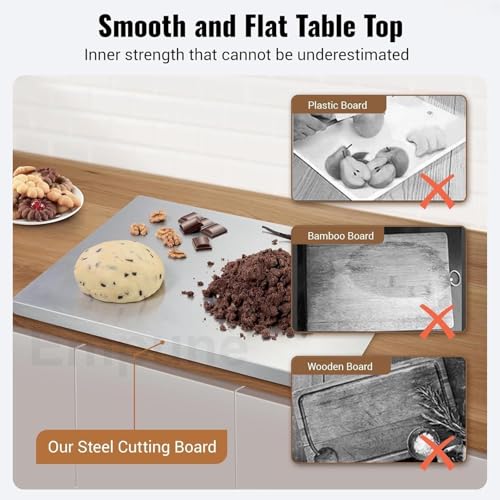 HomeProtect Stainless Steel Chopping Board - Hygienic Non-Reactive Surface | Scratch and Dent Resistant | Cutting Board for Vegetables, Meat & Pastry, HomeProtect 36 inch (Chooping Board, Pack of 1) - Image 2