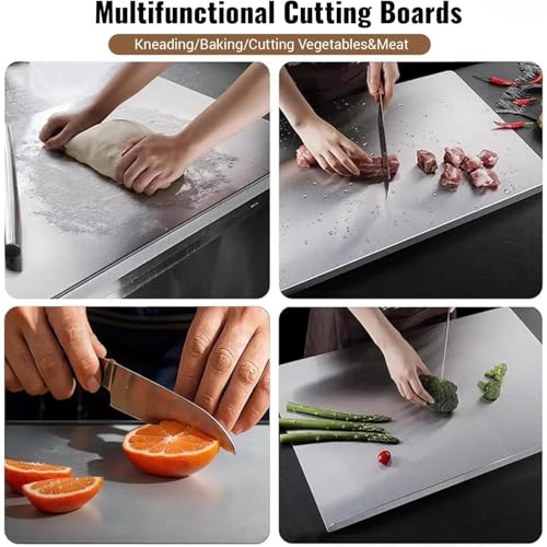 HomeProtect Stainless Steel Chopping Board - Hygienic Non-Reactive Surface | Scratch and Dent Resistant | Cutting Board for Vegetables, Meat & Pastry, HomeProtect 36 inch (Chooping Board, Pack of 1) - Image 5