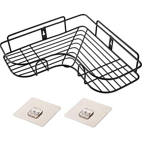 Killerzone Bathroom Shower Shelf, Adhesive Metal Wall Mounted Storage Organized Rack for Shower Caddy,Triangle Basket No Drilling, Design for Bathroom Bedroom Living Room and Kitchen - Image 1
