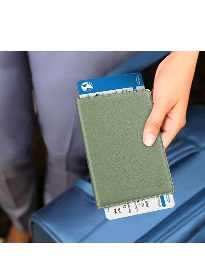 فينتي حافظة جواز سفر من فينتي، محفظة سفر نحيفة مقاومة لتقنية RFID، بفتحات لبطاقات الائتمان، غلاف حماية لجواز السفر من الجلد الصناعي، إكسسوار أساسي للسفر - Image 5