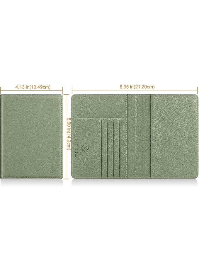 فينتي حافظة جواز سفر من فينتي، محفظة سفر نحيفة مقاومة لتقنية RFID، بفتحات لبطاقات الائتمان، غلاف حماية لجواز السفر من الجلد الصناعي، إكسسوار أساسي للسفر - Image 4