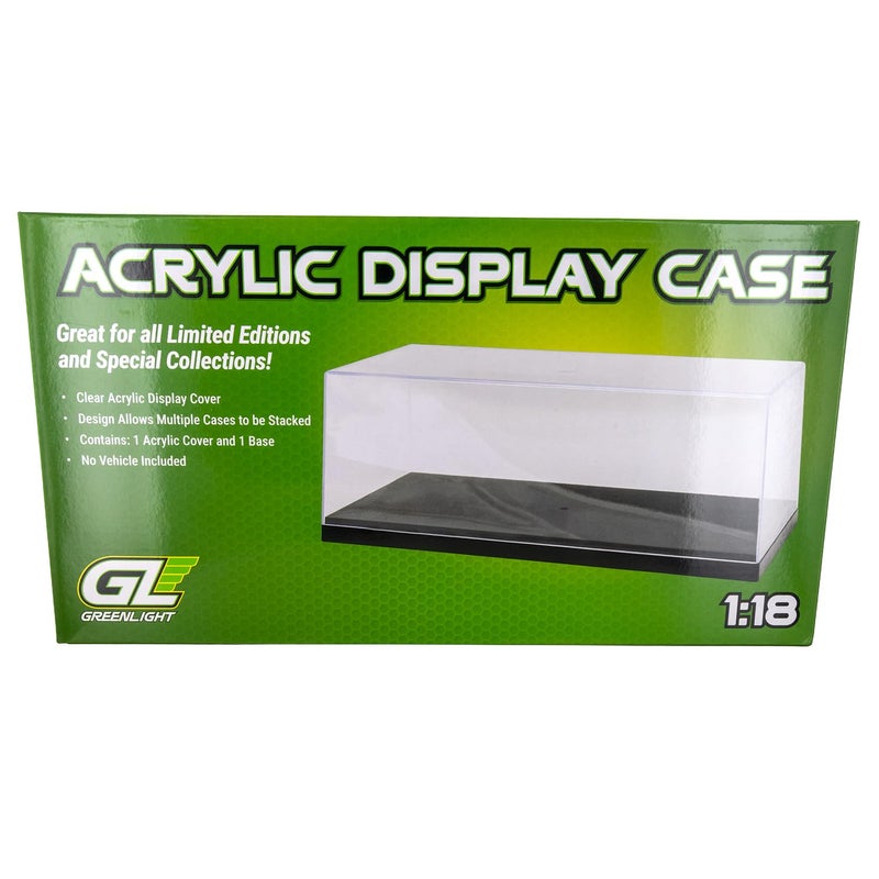 Greenlight 1:18 Scale Acrylic Display Case for 1:18 Diecast Cars, Clear Cover with Black Base, Stackable Design, Model 55028 - Image 2