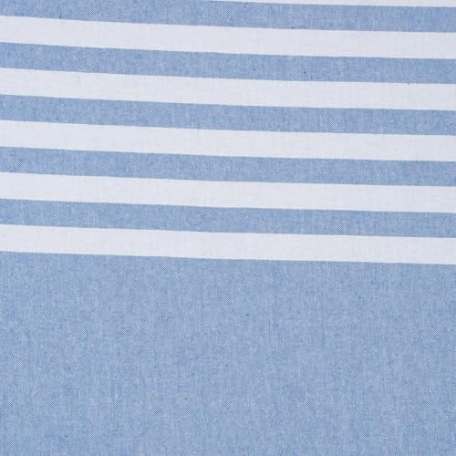 Värde Bedsheet for Double Bed | Handmade Cotton Double Bedsheet 210 Thread Count | Summer King Size BedSheet 90x100 Inches (7.5 x 8.3 Feet) | Handloom Design | Without Pillow Covers_Rock Blue - Image 5