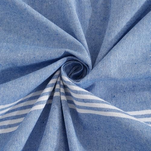 Värde Bedsheet for Double Bed | Handmade Cotton Double Bedsheet 210 Thread Count | Summer King Size BedSheet 90x100 Inches (7.5 x 8.3 Feet) | Handloom Design | Without Pillow Covers_Rock Blue - Image 4