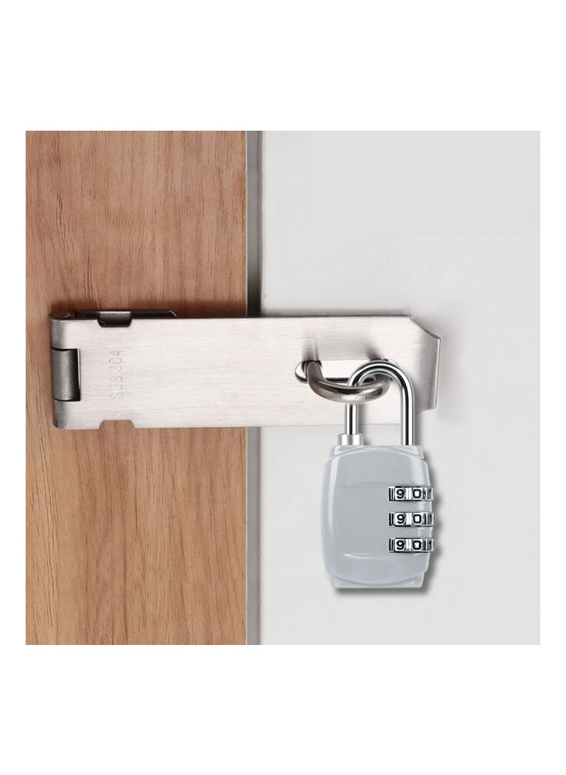 SYOSI - Luggage Locks Combination Padlocks, 3 Digit Combination Padlock Codes with Alloy Body Mini Small Combination Lock Trolley Luggage Padlock Gym Lockers Travel Bag Suit Case Bike Locks (4 pcs) - Image 1