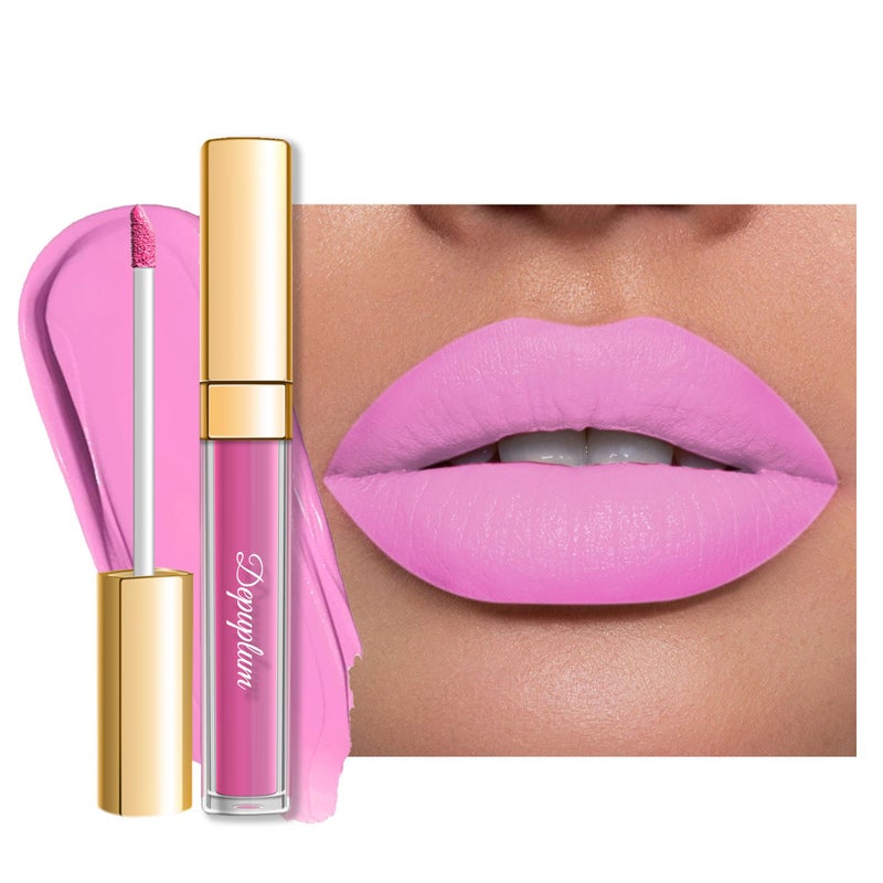 Depuplum Pink Lipstick Matte for Women Superstay Light Pink Long Lasting Lipstick Smudgeproof Liquid Lipsticks Cruelty Free Lip Makeup, DM26 BabyPink - Image 1