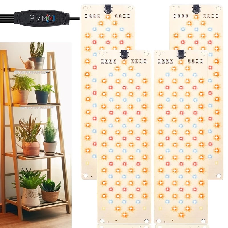 Rocoking Grow Light,40W Ultra-Thin Panel Grow Lights for Indoor Plants,316LEDs Full Spectrum Grow Lights for Under Cabinet Plant, Grow Lamp with 3/9/12H Timer,10 Dimmable Levels for Plants Growing (4pcs) - Image 1