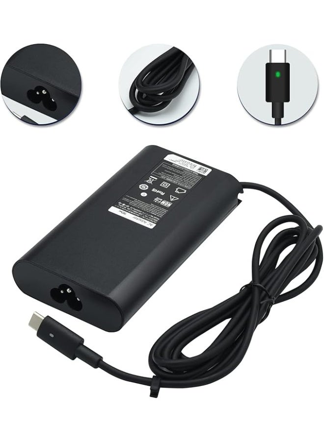 65W USB-C Laptop Charger Fast Adapter for Dell Latitude 5420 5410 5490 3400 7410, XPS 13 12 15, Chromebook 3380 5190 (LA45NM150 Type-C Power Supply) with Cord - Image 5