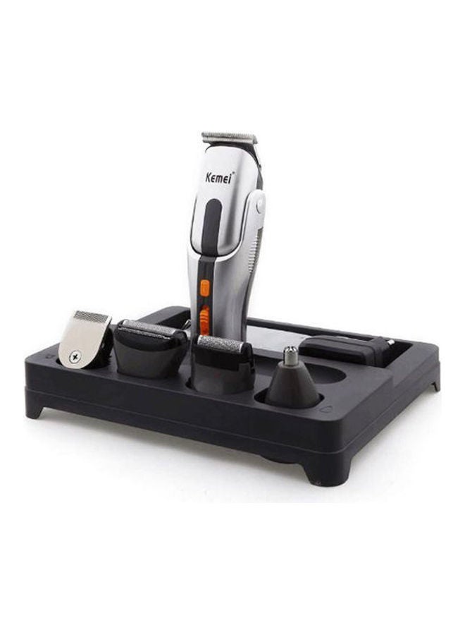 Kemei KM-680A 5-in-1 Multi-Function Electric Hair Trimmer Silver - Image 2