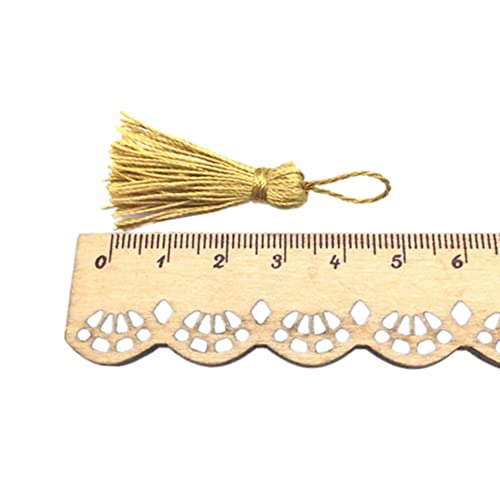 OZXCHIXU (TM) 20PCS golden Mini Small Craft Tassels 5.5cm long for Decorative Key Cushion - Image 1