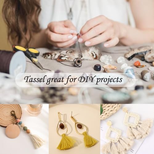 OZXCHIXU (TM) 20PCS golden Mini Small Craft Tassels 5.5cm long for Decorative Key Cushion - Image 4