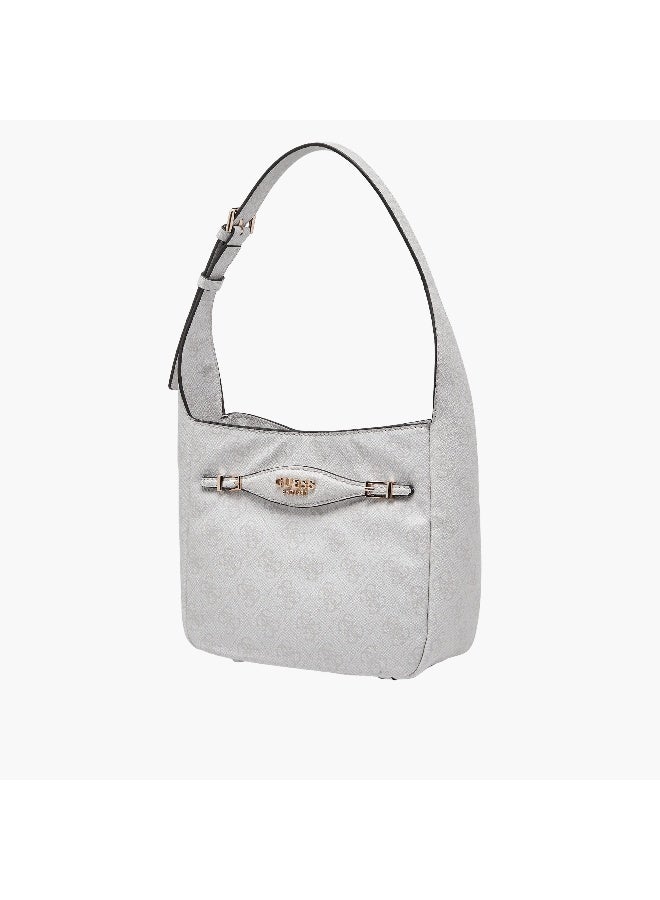 GUESS حقيبة كتيا هوبو للكتف - بيضاء - حصرية E-Com - Q2 - AW25 - Image 3