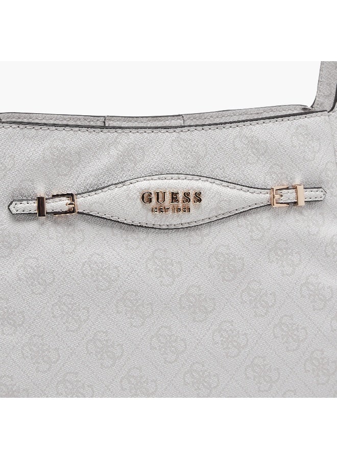 GUESS حقيبة كتيا هوبو للكتف - بيضاء - حصرية E-Com - Q2 - AW25 - Image 5