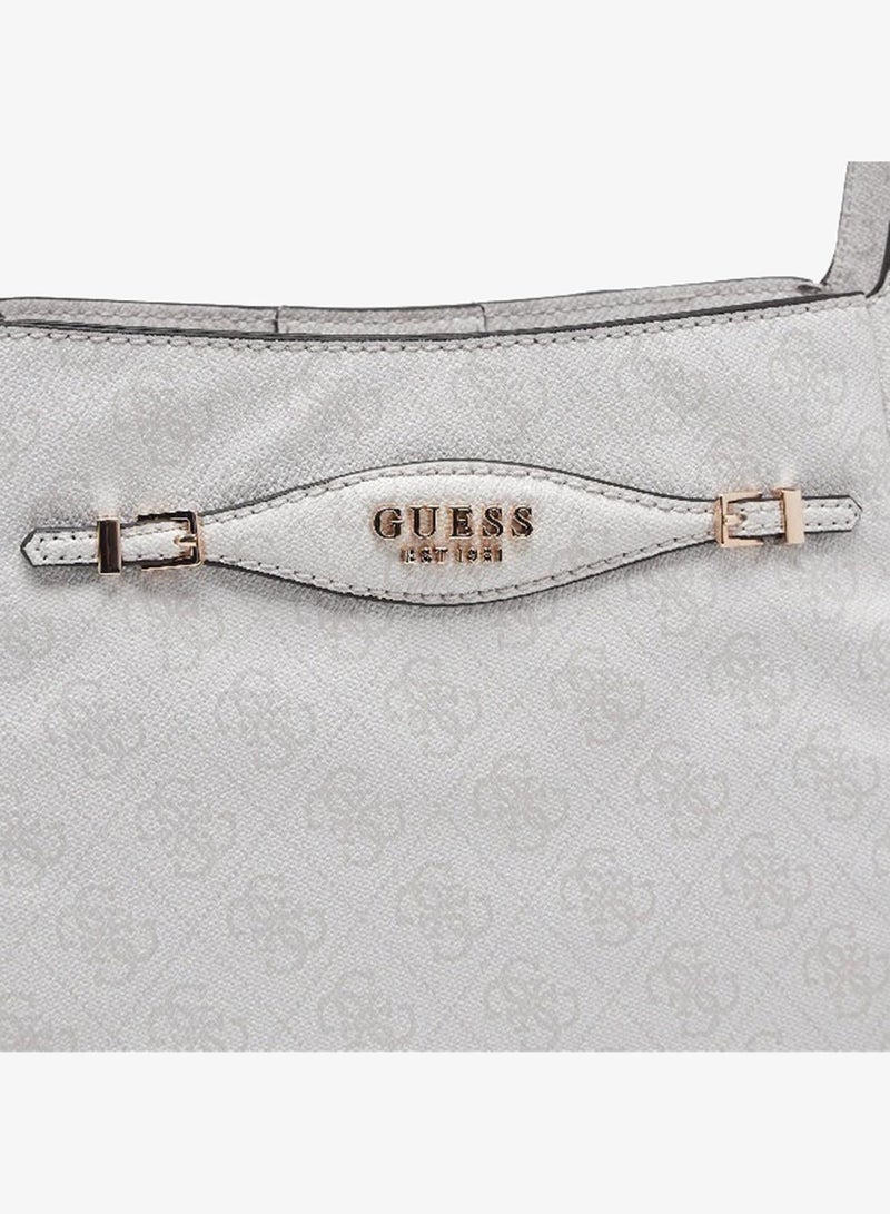 GUESS-KATYA HOBO SHOULDER BAG-WHITE-E-Com Exclusive-Q2-AW25 - Image 5
