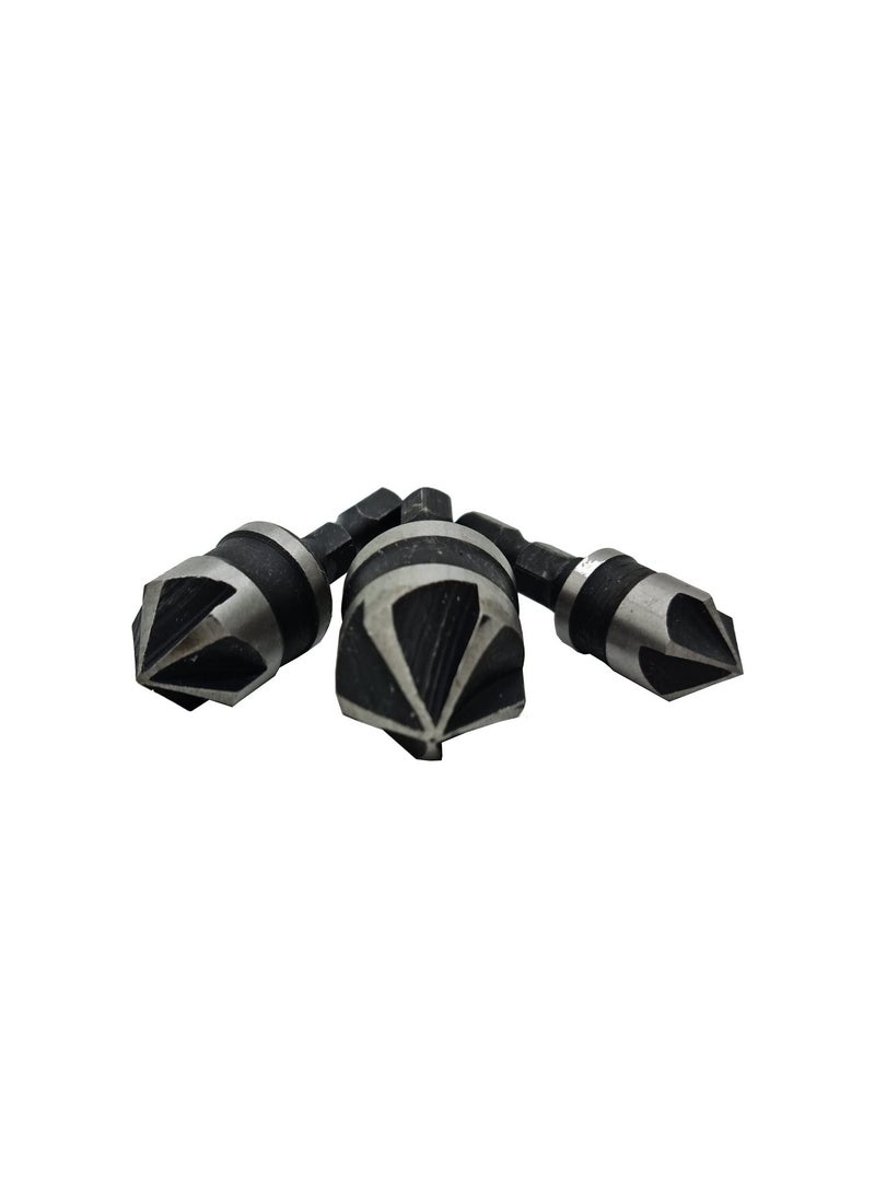 ANYM - ANYM Hex Chamfer Drill Bit Shank Set For Woodworking Center Punch Tool Size 12mm 16mm 19mm - Image 1