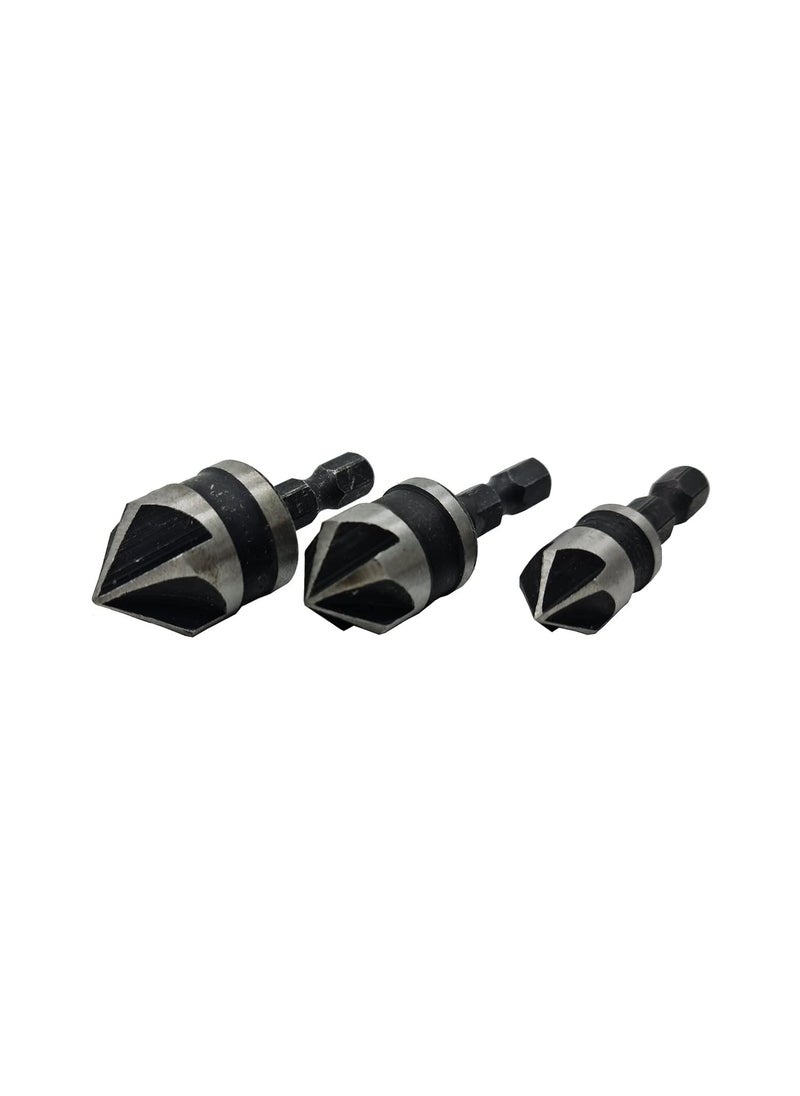 ANYM - ANYM Hex Chamfer Drill Bit Shank Set For Woodworking Center Punch Tool Size 12mm 16mm 19mm - Image 1