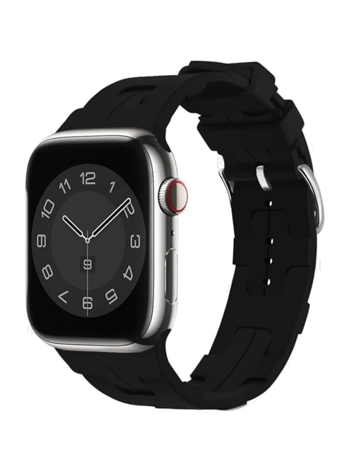 Generic - Ecosystem Single Tour Silicone Strap For Apple watch band Ultra 49mm 45mm 44mm 42mm Breathable bracelet iWatch series 9 8 7 6 SE Ultra - Image 1