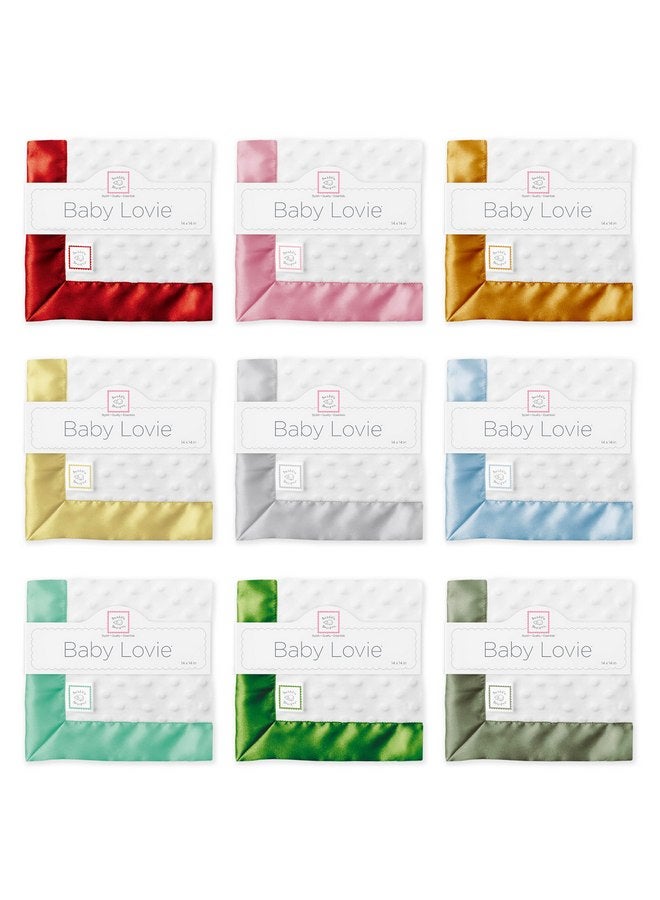 SwaddleDesigns Baby Lovie, Small Security Blanket, Plush Dots with Satin Trim, Light Pure Green, 14 x 14 inches (36 x 36 cm) - Image 5