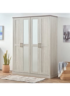 Angelic 4-Door Wardrobe With 2 Mirrors 56.5 x 213.5 x 160 cm