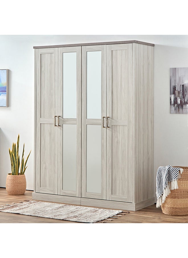 Home Box - Angelic 4-Door Wardrobe With 2 Mirrors 56.5 x 213.5 x 160 cm - Image 1