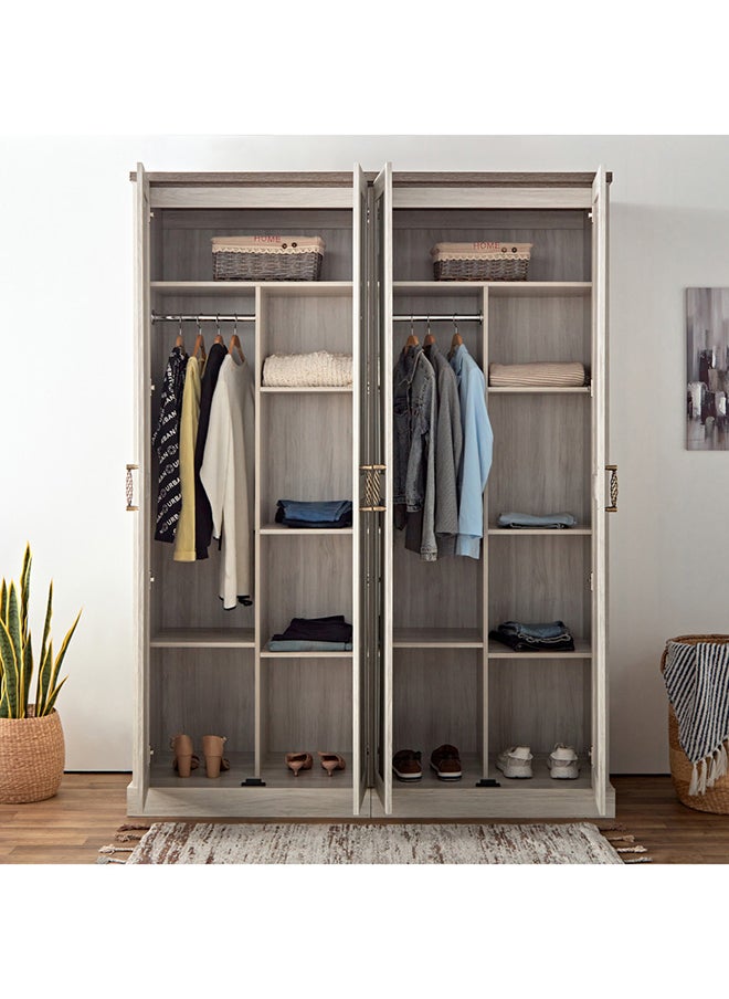 Home Box - Angelic 4-Door Wardrobe With 2 Mirrors 56.5 x 213.5 x 160 cm - Image 1