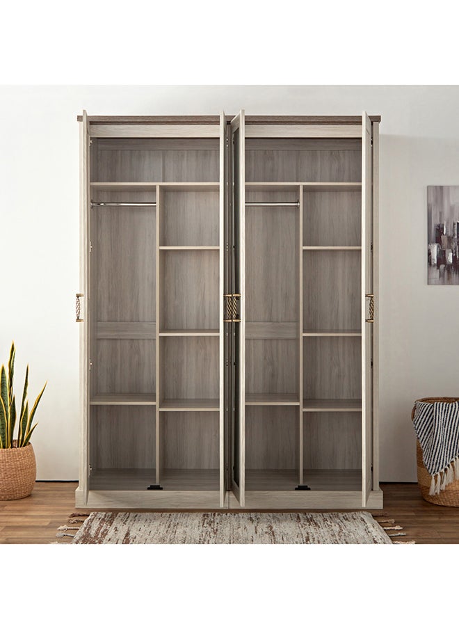 Home Box - Angelic 4-Door Wardrobe With 2 Mirrors 56.5 x 213.5 x 160 cm - Image 1