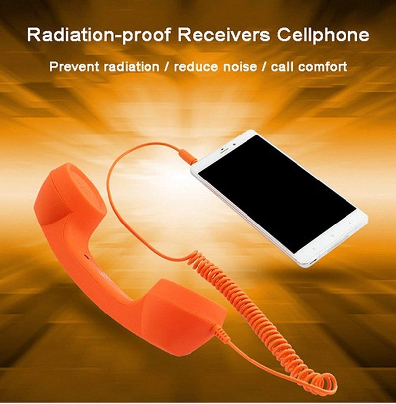 Drumstone 𝟏𝟓-𝐘𝐞𝐚𝐫 𝐖𝐚𝐫𝐫𝐚𝐧𝐭𝐲 Coco Phone Radiation-Free Retro Handset Receiver with Mic | 3.5mm Wired Phone Headset | Wired Handset for Clear Calls | Compatible with Smartphones & Tablets - Image 3