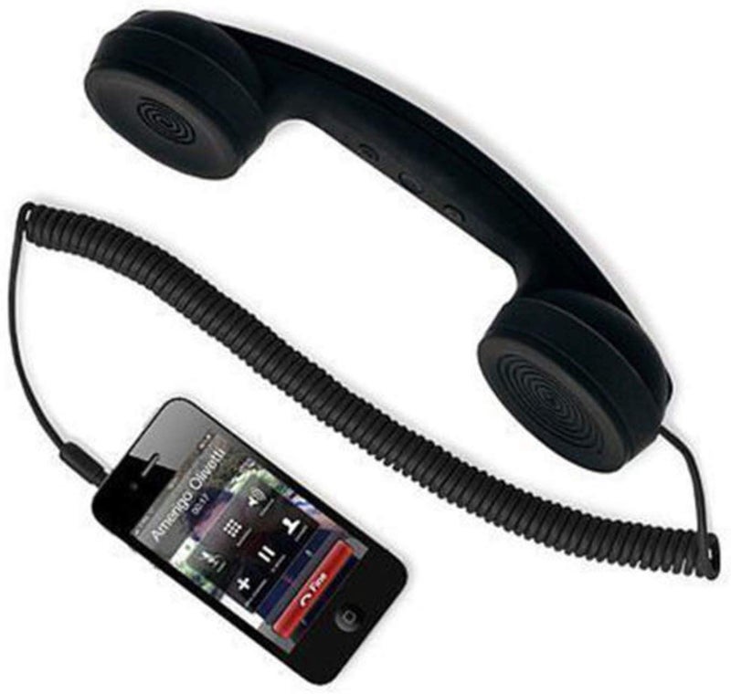 Drumstone 𝟏𝟓-𝐘𝐞𝐚𝐫 𝐖𝐚𝐫𝐫𝐚𝐧𝐭𝐲 Coco Phone Radiation-Free Retro Handset Receiver with Mic | 3.5mm Wired Phone Headset | Wired Handset for Clear Calls | Compatible with Smartphones & Tablets - Image 2