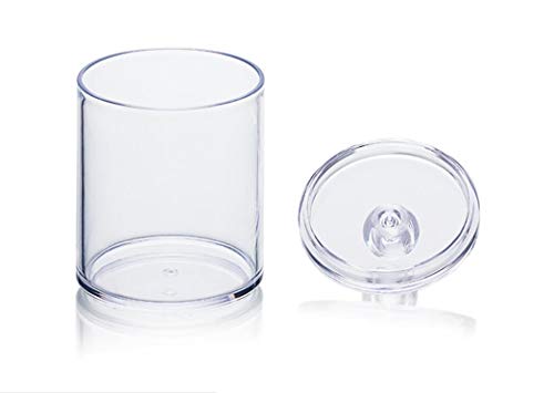 Kamay's Kamays 2PCS Transparent Dustproof Cotton Ball Pad Swabs Make Up Pads Dispenser Holder Organizer Container with lid Multifunction Acrylic Cosmetic Makeup Organizer SF2972 - Image 3
