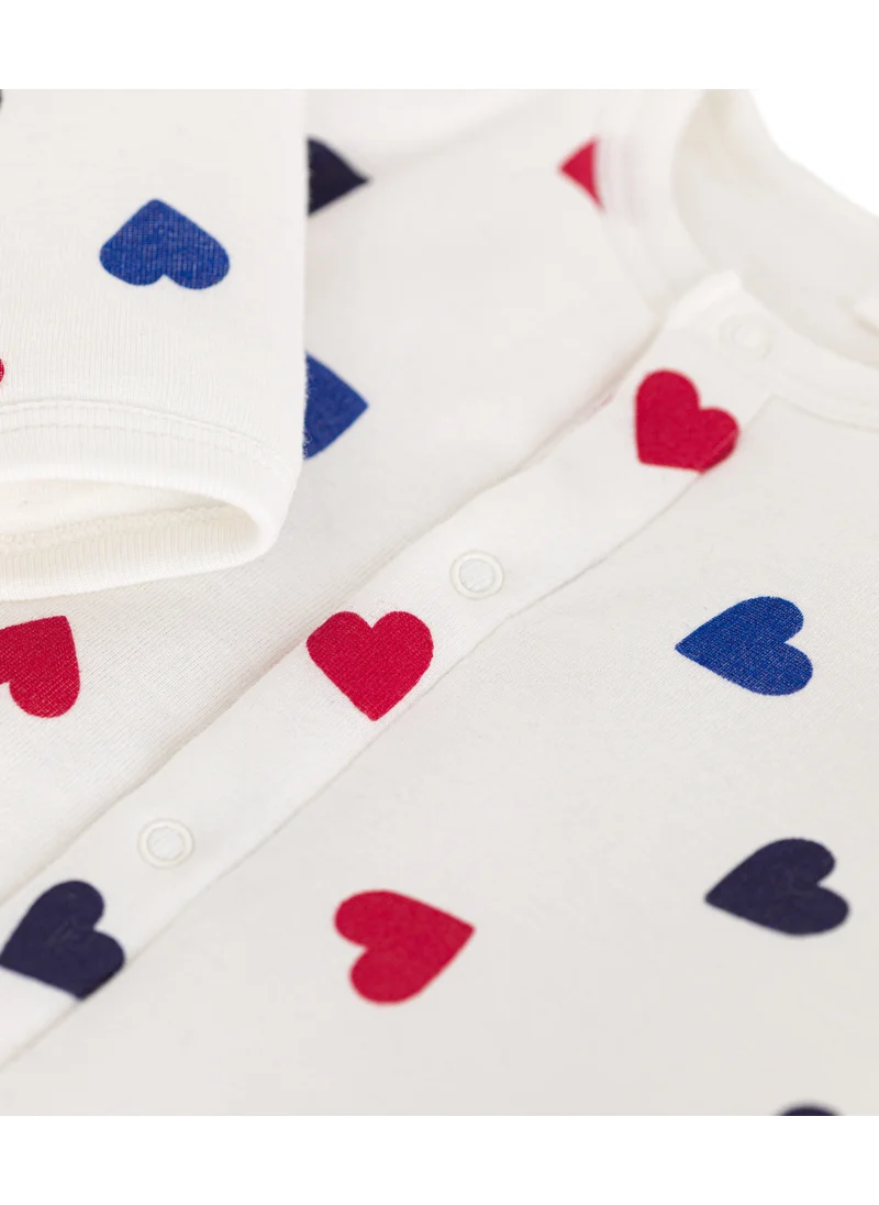 Petit Bateau Babies' padded cotton jumpsuit