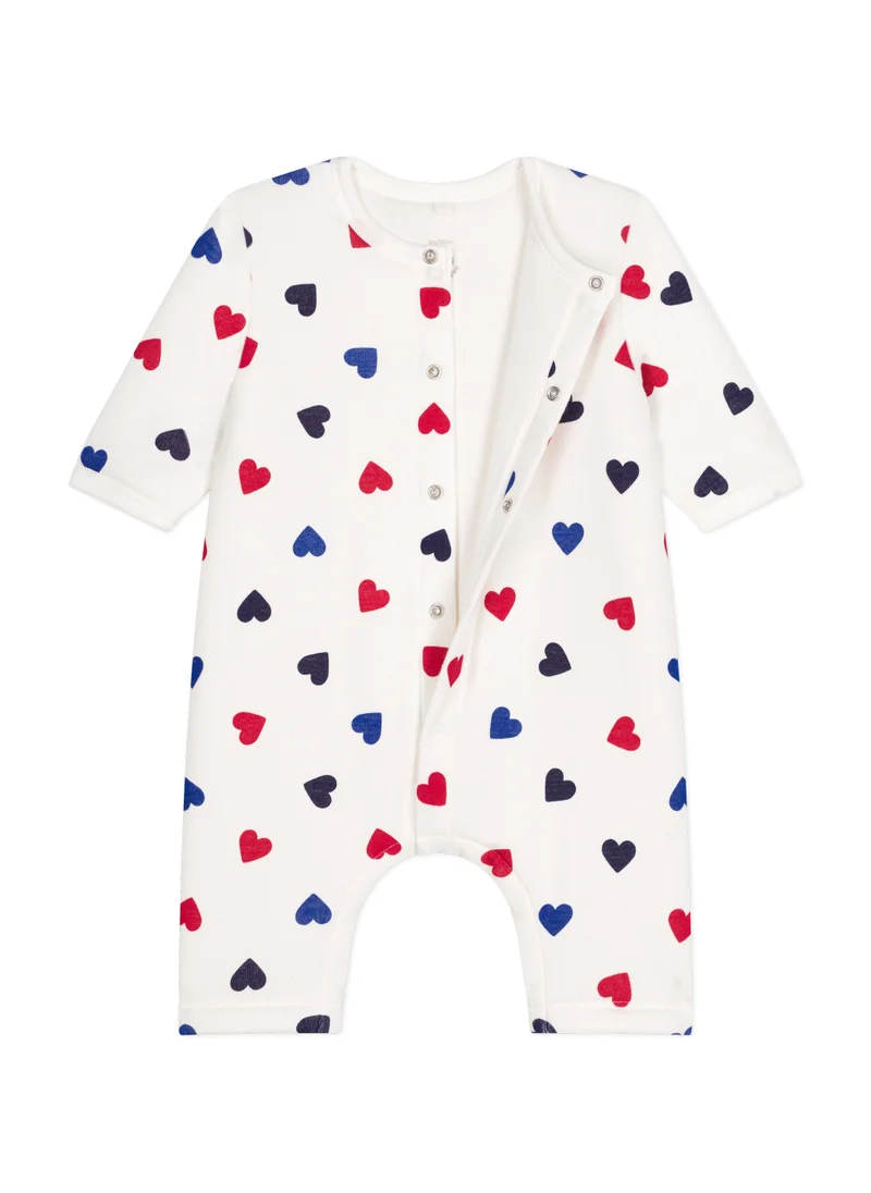 Petit Bateau Babies' padded cotton jumpsuit