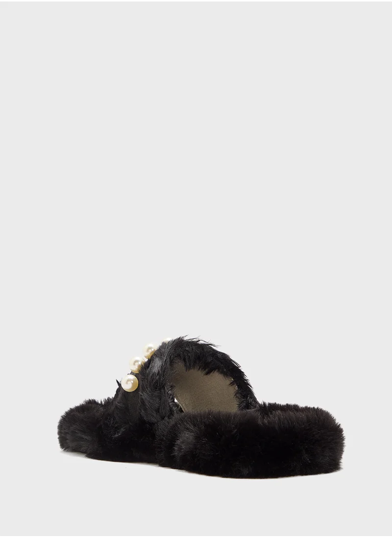 Ginger Bedroom Slipper With Pearl